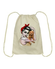 Golden Retriever Lady Drawstring Bag thumbnail