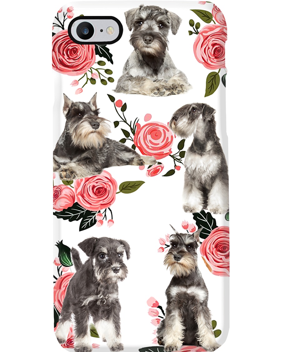 Miniature Schnauzer Flower Phone Case Phone Case