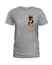 German Shepherd Pocket Ladies T-Shirt thumbnail