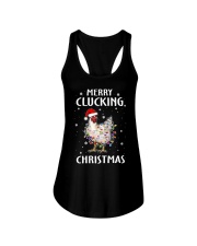 MERRY CLUCKING CHRISTMAS Ladies Flowy Tank tile