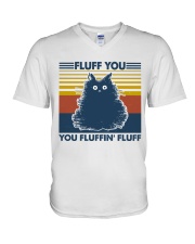Cat Fluff You V-Neck T-Shirt tile