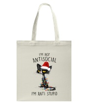I AM NOT ANTISOCIAL Tote Bag tile