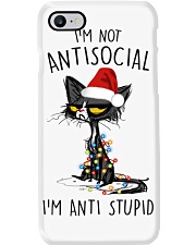 I AM NOT ANTISOCIAL Phone Case tile