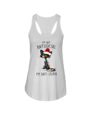 I AM NOT ANTISOCIAL Ladies Flowy Tank tile