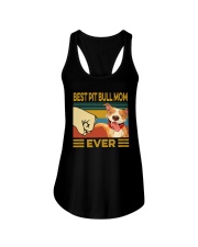 Best Pit Bull Mom Vintage Ladies Flowy Tank tile