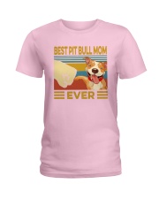Best Pit Bull Mom Vintage Ladies T-Shirt tile