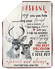 Deer Wife To My Husband Graphic Design Large Sherpa Fleece Blanket - 60" x 80" thumbnail