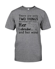 Her Labrador And Her Wine Classic T-Shirt front