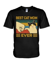 Best Cat Mom Vintage V-Neck T-Shirt tile