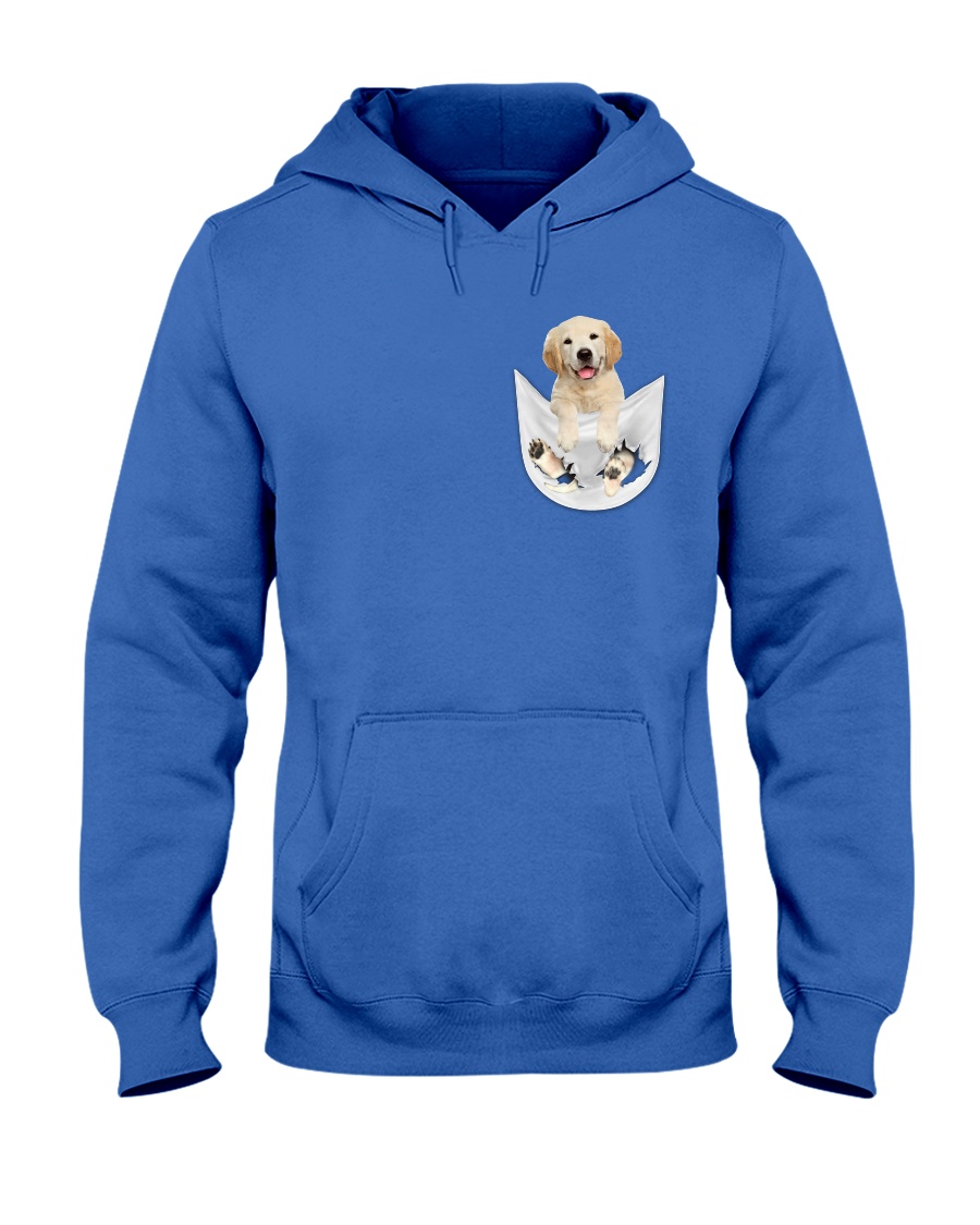 Golden Retriever Inside Pocket Hooded Sweatshirt