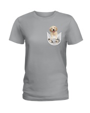 Golden Retriever Inside Pocket Ladies T-Shirt thumbnail