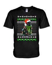CAT CHRISTMAS V-Neck T-Shirt tile