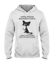COFFEE SPELLED BACKWARDS Hooded Sweatshirt tile