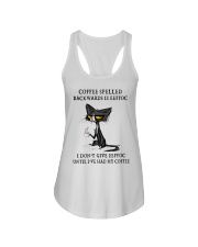 COFFEE SPELLED BACKWARDS Ladies Flowy Tank tile