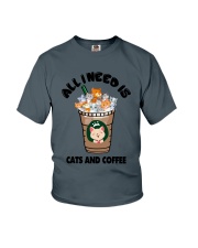All I Need Is Cats And Coffee Youth T-Shirt thumbnail