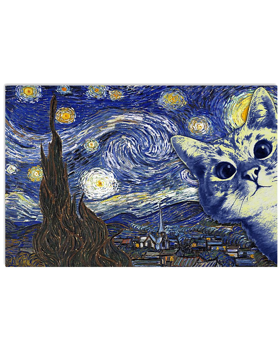 Cat Van Gogh 17x11 Poster