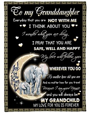 Elephant To My Granddaughter Blanket Large Fleece Blanket - 60" x 80" front