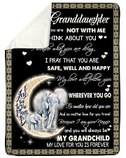 Elephant To My Granddaughter Blanket Large Sherpa Fleece Blanket - 60" x 80" thumbnail