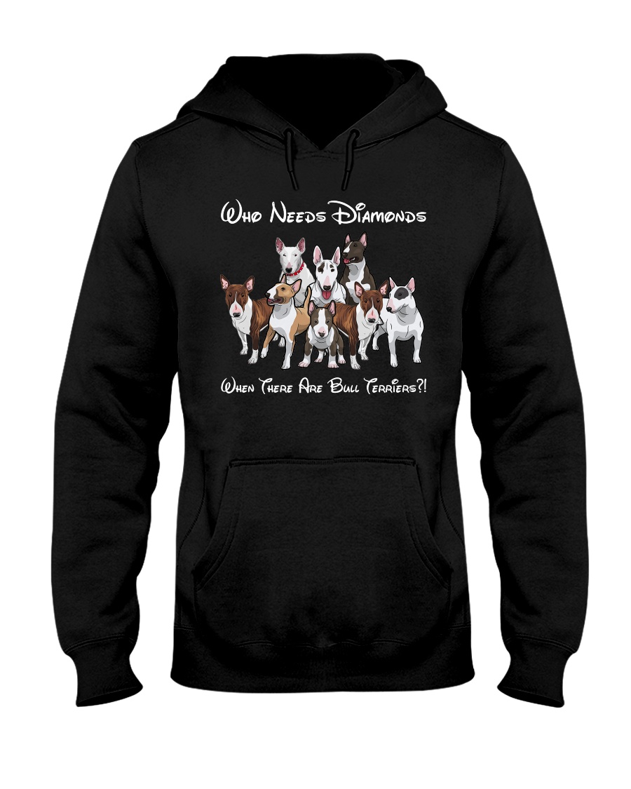 bull terrier diamonds Hooded Sweatshirt