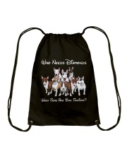 bull terrier diamonds Drawstring Bag thumbnail