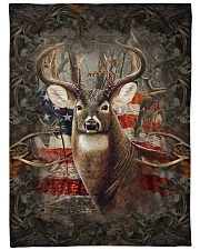 Deer Flag Large Fleece Blanket - 60" x 80" front