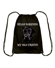 Labrador Hello Darkness My Old Friend Drawstring Bag tile
