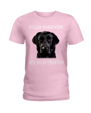 Labrador Hello Darkness My Old Friend Ladies T-Shirt tile