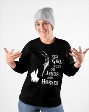 HORSE THIS GIRL RUNS ON JESUS AND HORSES Crewneck Sweatshirt apparel-crewneck-sweatshirt-lifestyle-front-35