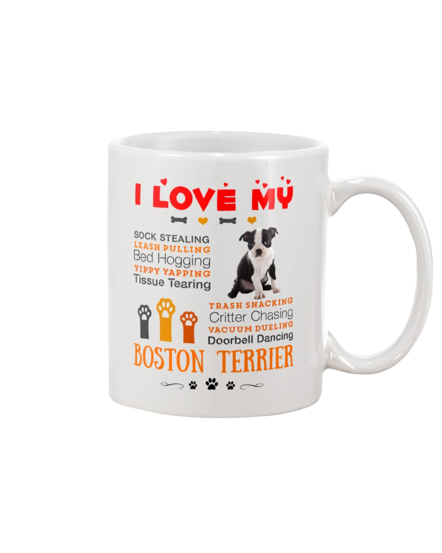 I Love My Boston Terrier Mug