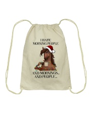 HORSE I HATE MORNING PEOPLE Drawstring Bag tile