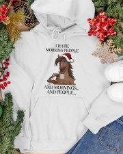 HORSE I HATE MORNING PEOPLE Hooded Sweatshirt apparel-hooded-sweatshirt-lifestyle-front-70