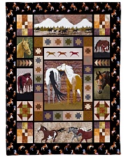 Horse Funny Blanket Native Graphic Design Large Fleece Blanket - 60" x 80" front