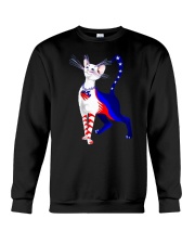 Cat Flag America Crewneck Sweatshirt thumbnail