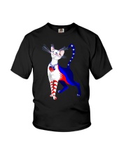 Cat Flag America Youth T-Shirt thumbnail