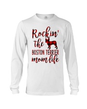 BOSTON TERRIER ROCKIN MOM LIFE Long Sleeve Tee tile