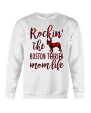 BOSTON TERRIER ROCKIN MOM LIFE Crewneck Sweatshirt tile
