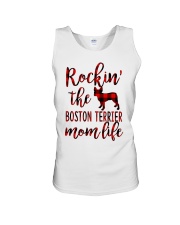 BOSTON TERRIER ROCKIN MOM LIFE Unisex Tank tile