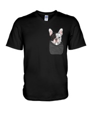 French Bulldog Inside Pocket V-Neck T-Shirt thumbnail