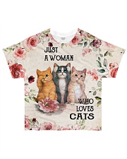 Cat Just A Woman Flower All-over T-Shirt front