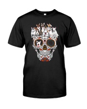 Skull Bull Terrier Classic T-Shirt front