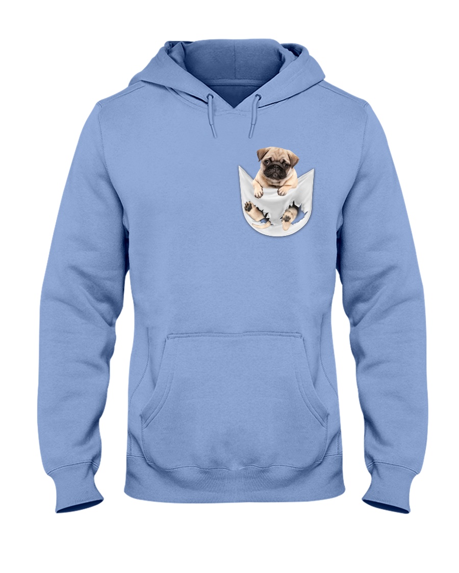 Pug Inside Pocket Hooded Sweatshirt