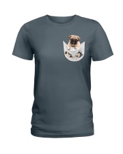 Pug Inside Pocket Ladies T-Shirt thumbnail