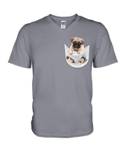 Pug Inside Pocket V-Neck T-Shirt thumbnail