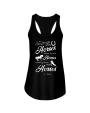 I'm Either Riding Horses Ladies Flowy Tank thumbnail