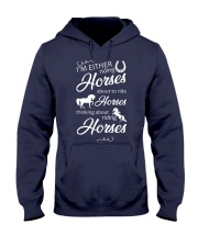 I'm Either Riding Horses Hooded Sweatshirt thumbnail