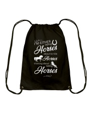I'm Either Riding Horses Drawstring Bag thumbnail