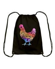 Home Is Where My Chickens Are Drawstring Bag thumbnail
