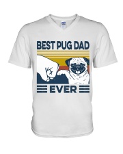 Best Pug Dad V-Neck T-Shirt tile