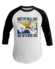 Best Pitbull Dad Baseball Tee tile