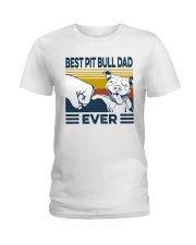 Best Pitbull Dad Ladies T-Shirt tile